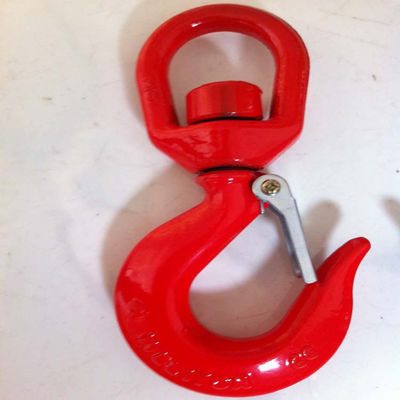 China Alloy Steel 3/4 Inch Forged Lifting Swivel Hooks Quenching supplier